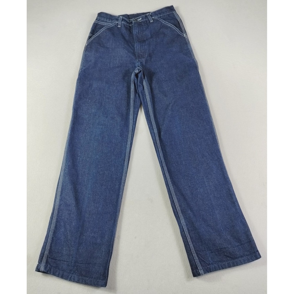 Vintage Roebucks Carpenter Jeans Men 30 Blue Regular Straight Denim Workwear 60s